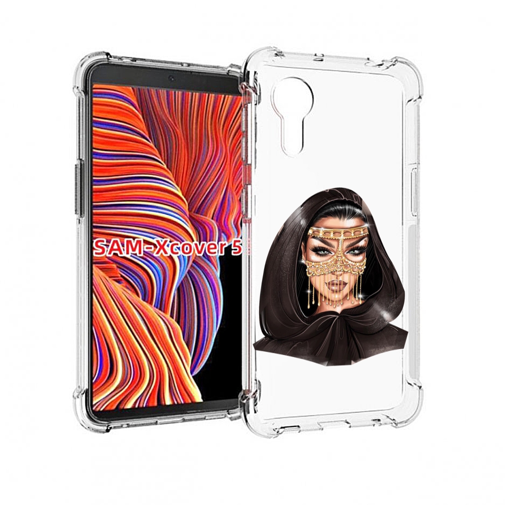 Чехол MyPads девушка-в-золотой-маске для Samsung Galaxy Xcover 5