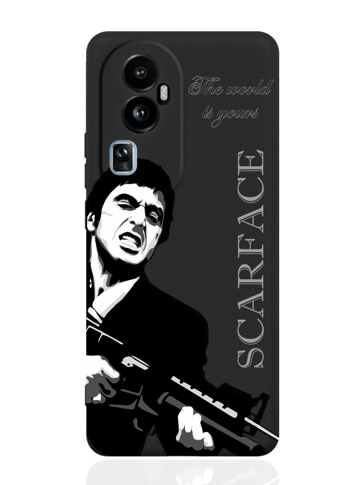 

Чехол для Oppo Reno10 Pro Scarface Tony Montana, Серый;черный