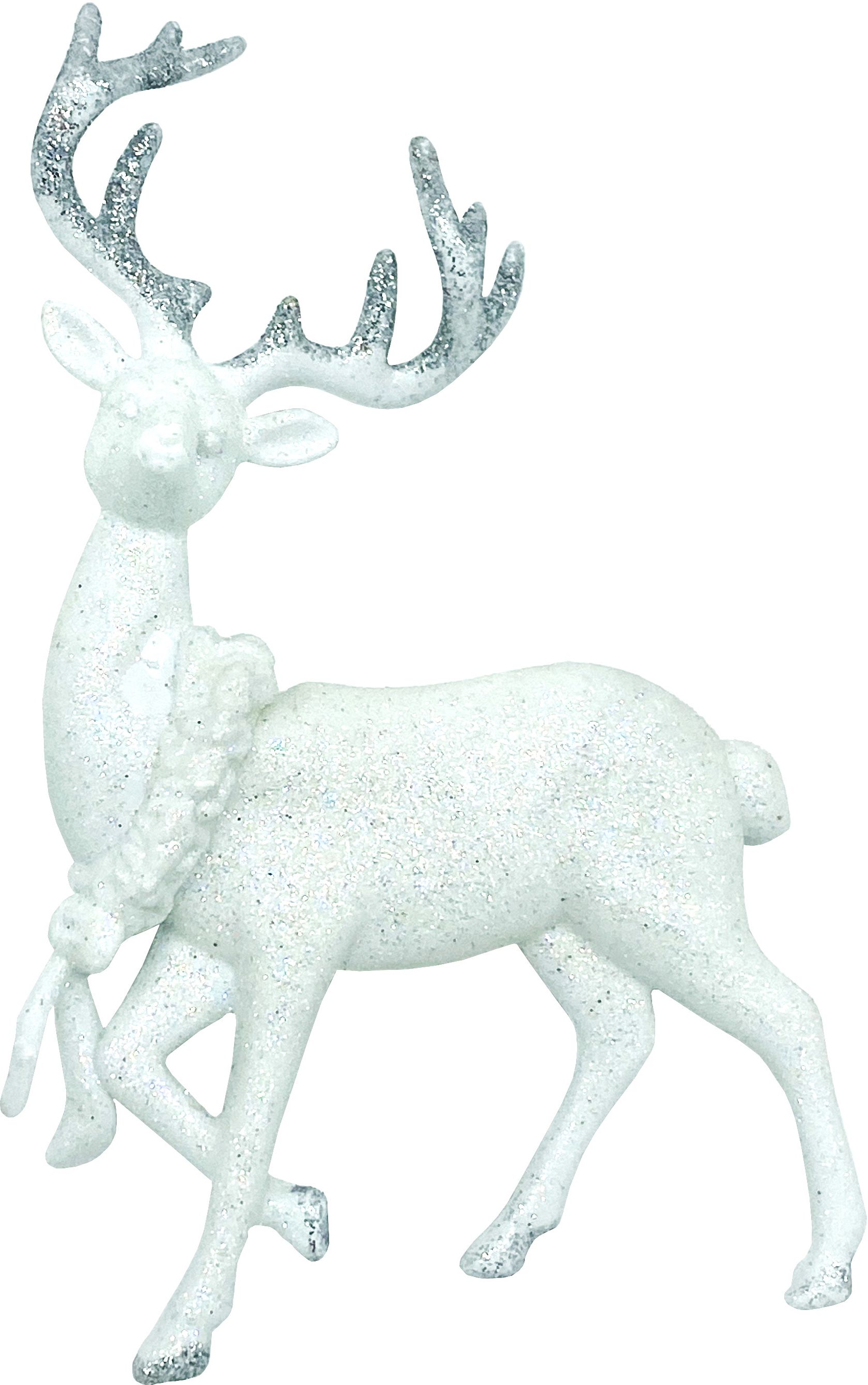 

Декор олень deer-0-4 бел/сер 141328, Белый;серебристый