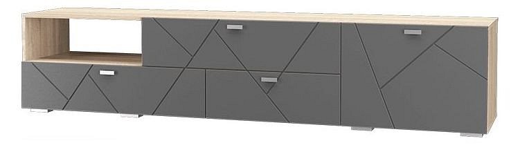 Скайлайн Тумба под ТВ с 3 ящ.и 1 дв. (2100) графит