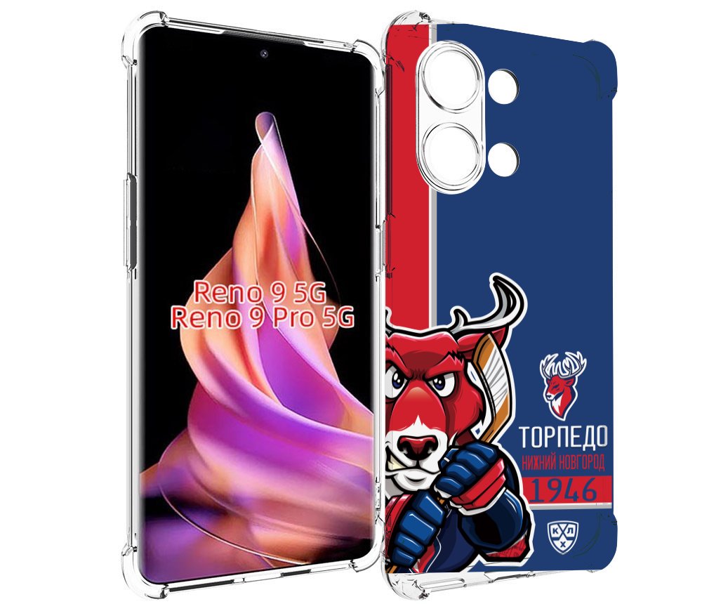 

Чехол MyPads хк торпедо нижнии новгород мужской для Oppo Reno 9/Reno 9 Pro, Прозрачный, Tocco