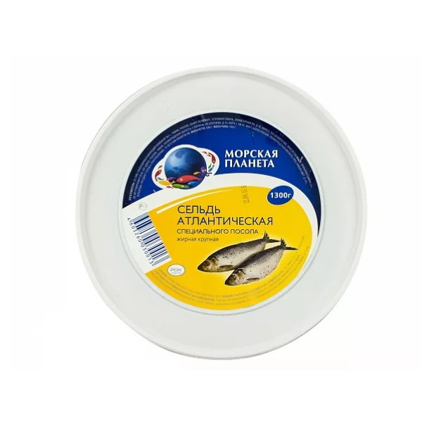 

Сельдь Морская Планета Атлантическая специального посола +-350 г