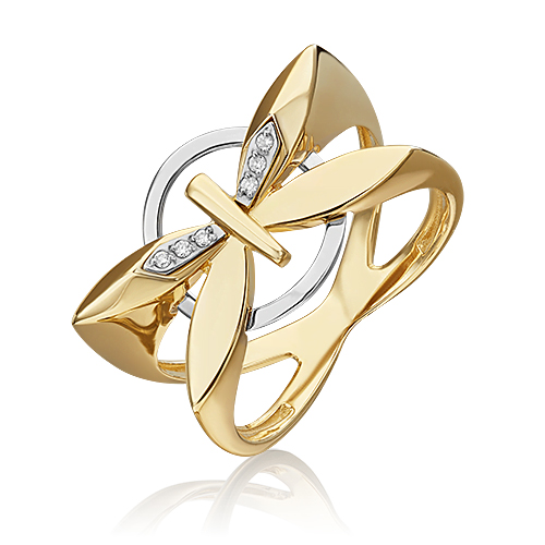

Кольцо из комбинированного золота с бриллиантом р. 19 PLATINA jewelry 01-5493-00-101-1121, 01-5493-00-101-1121