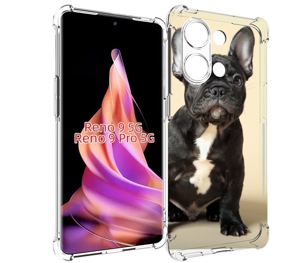 

Чехол MyPads французскии бульдог для Oppo Reno 9/Reno 9 Pro, Прозрачный, Tocco
