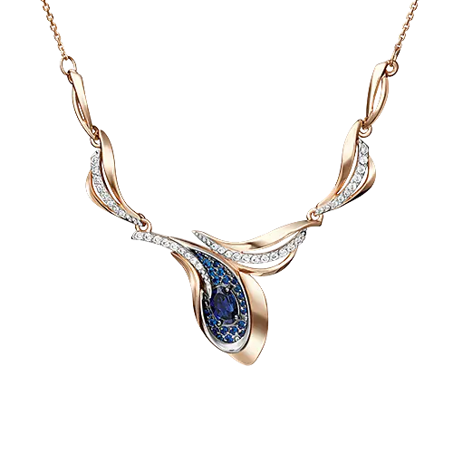 

Колье из золота с бриллиантом/сапфиром 50 см PLATINA jewelry 07-0203-00-105-1110-30, 07-0203-00-105-1110-30