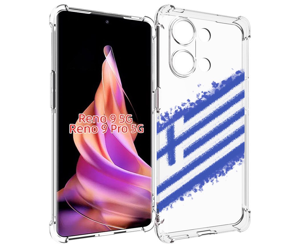 

Чехол MyPads флаг Греции для Oppo Reno 9/Reno 9 Pro, Прозрачный, Tocco