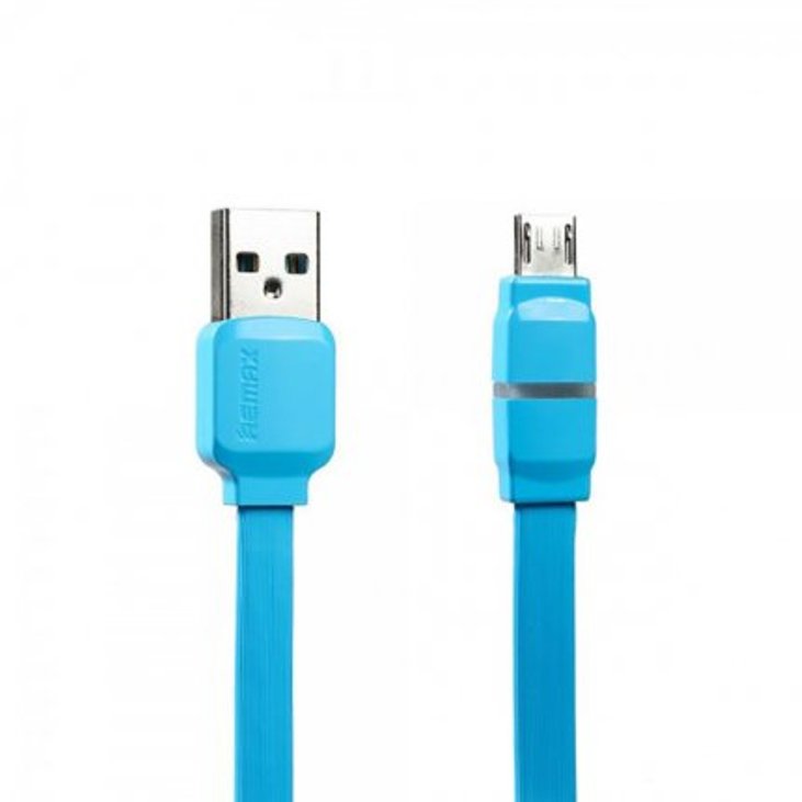 

Кабель Remax Breathe USB - Micro USB 2.4А, 1 м, голубой