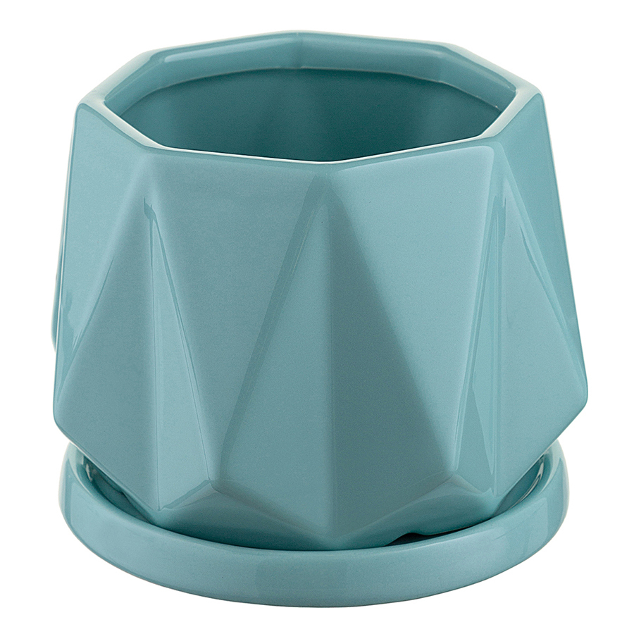 

Цветочный горшок Liberty Jones Rhombus LJ_RH_FP_BL12.5 3 л голубой 1 шт., Rhombus