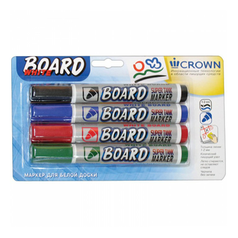 

Маркер для доски Crown Multi Board 4 цвета