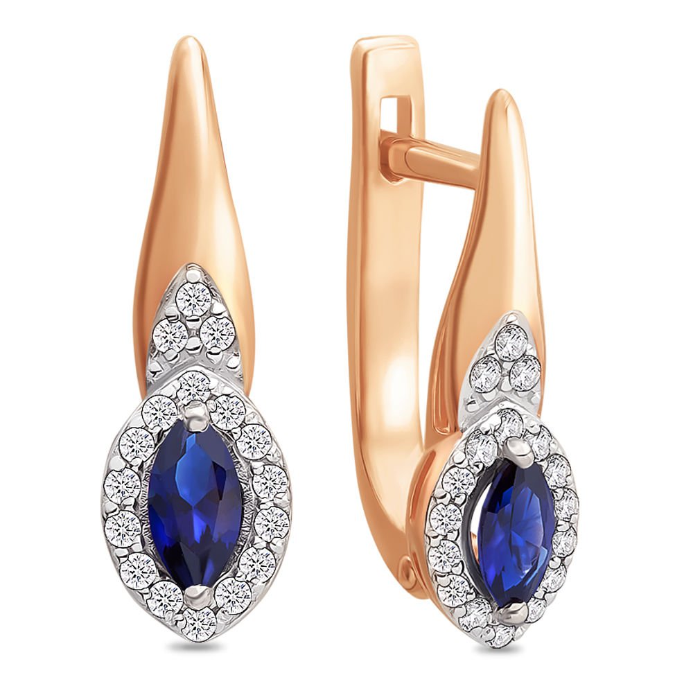 

Серьги из красного золота с сапфиром, бриллиантом 585Gold 102004510, 102004510