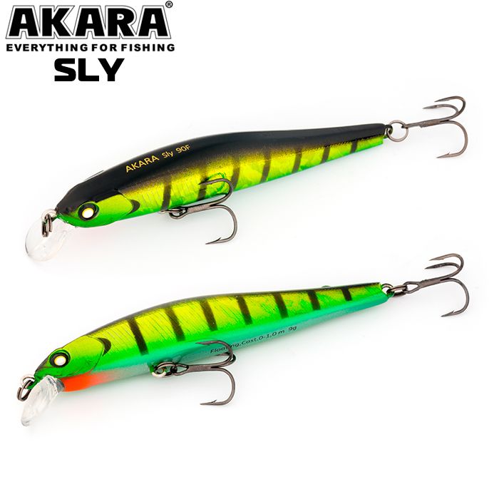 

Воблер Akara Sly 90SP 9 гр 1/3 oz 3,5 in A132, Разноцветный, Sly