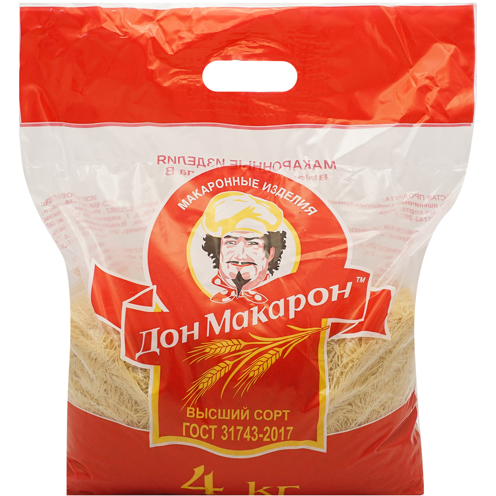 

Макаронные изделия Дон Макарон Вермишель 4 кг