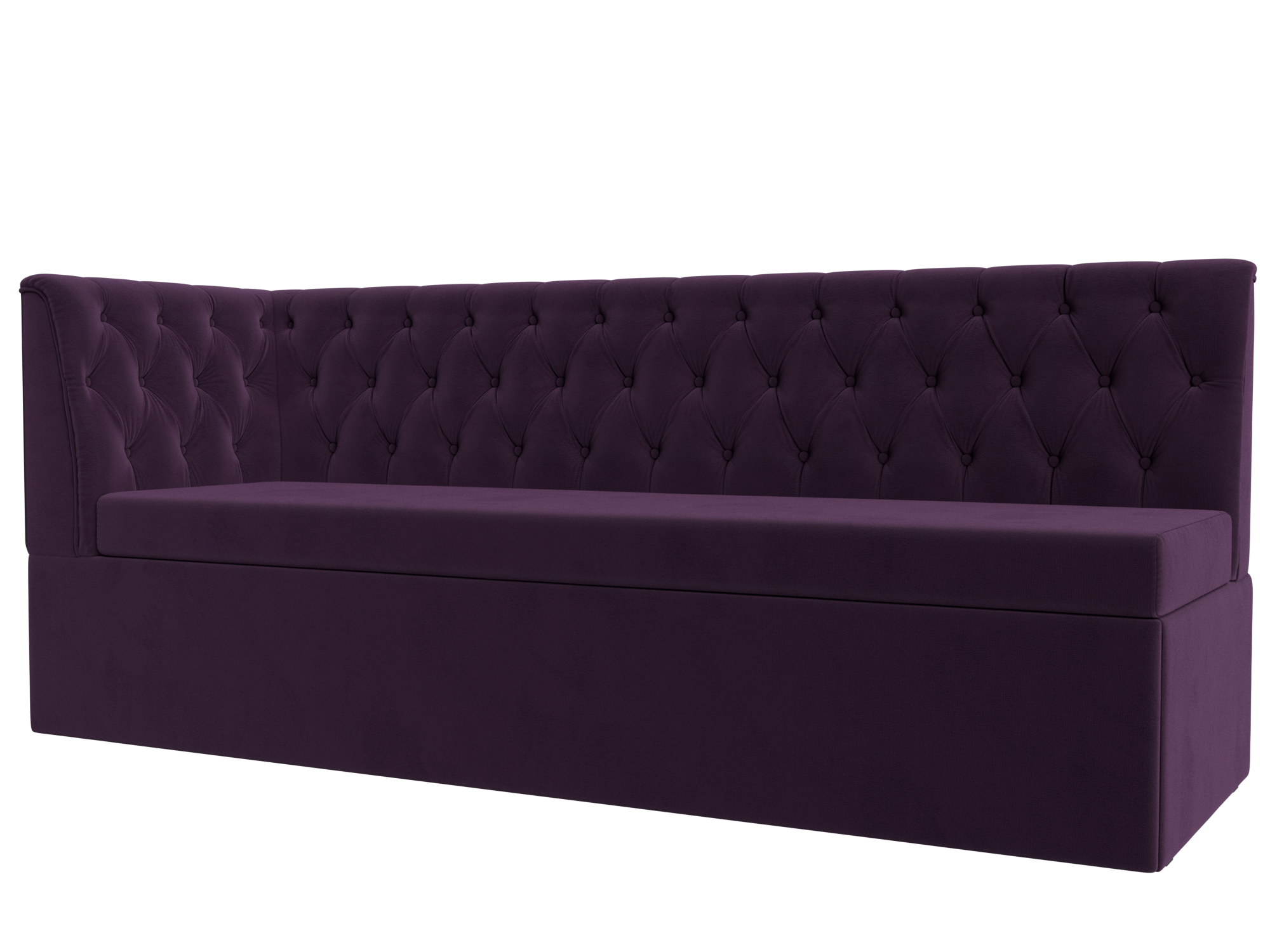 Кухонный диван Лига Диванов Маркиз с углом слева Фиолетовый (велюр)