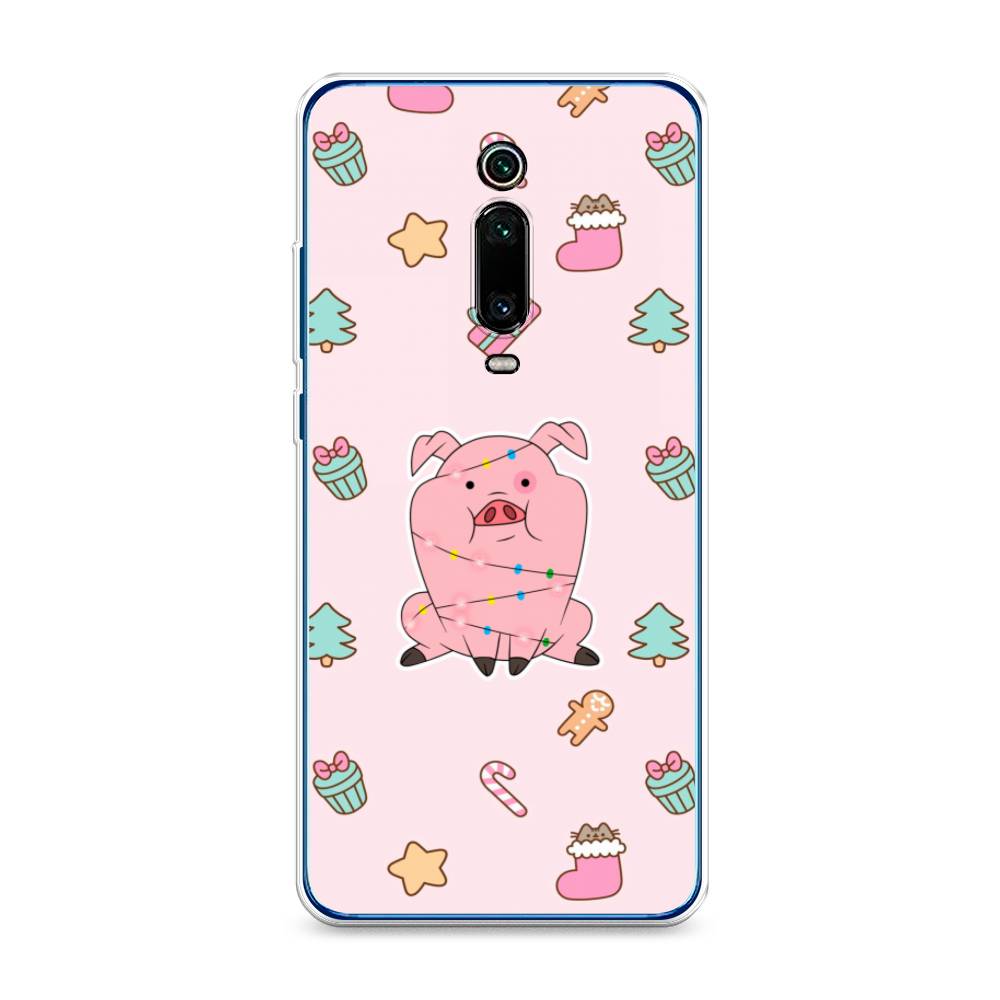 

Чехол на Xiaomi Redmi K20 "Розовая свинка", Розовый;зеленый, 35850-5
