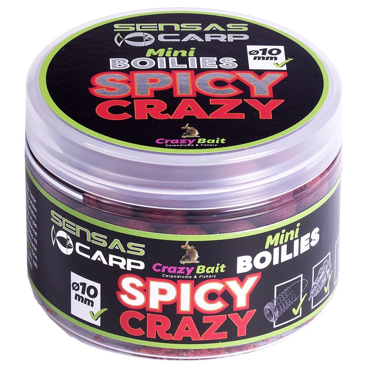 Мини бойлы Sensas Crazy Bait Spicy Crazy 10мм 0.08кг