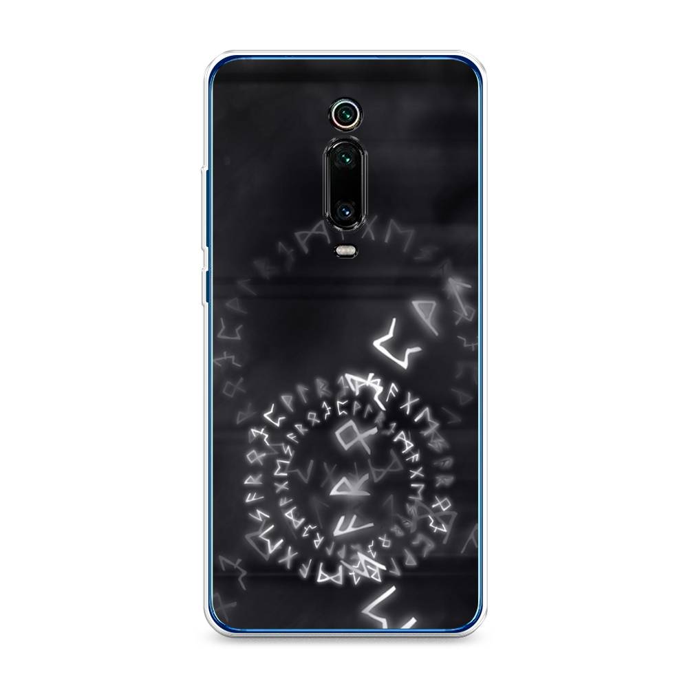 

Чехол на Xiaomi Redmi K20 "Руны", Серый;черный, 35850-3