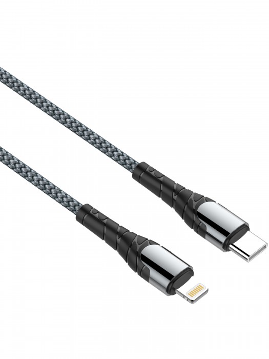 LDNIO LC112/ USB кабель PD: Type-C--Lightning/ 2m/ 30W/ медь: 176 жил/ Gray