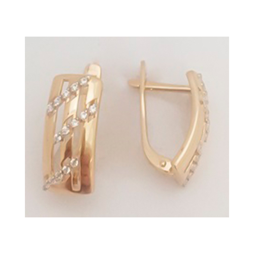 

Серьги из красного золота Golden Eagle 40066700, фианит, 40066700