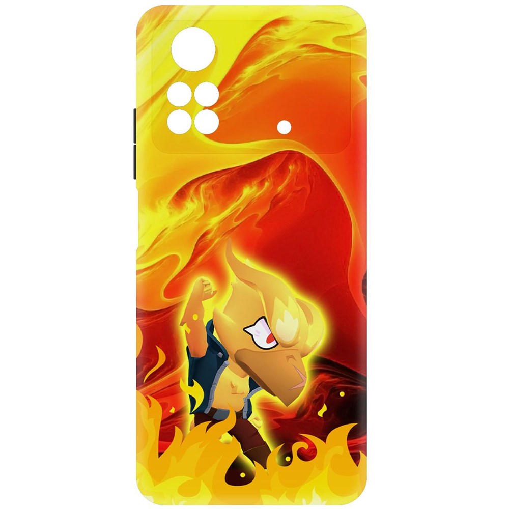 

Чехол-накладка Софт Brawl Stars - Ворон-Феникс для Poco M4 Pro, Черный