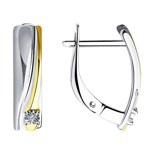 

Серьги из серебра Golden Eagle 87020049, бриллиант, 87020049