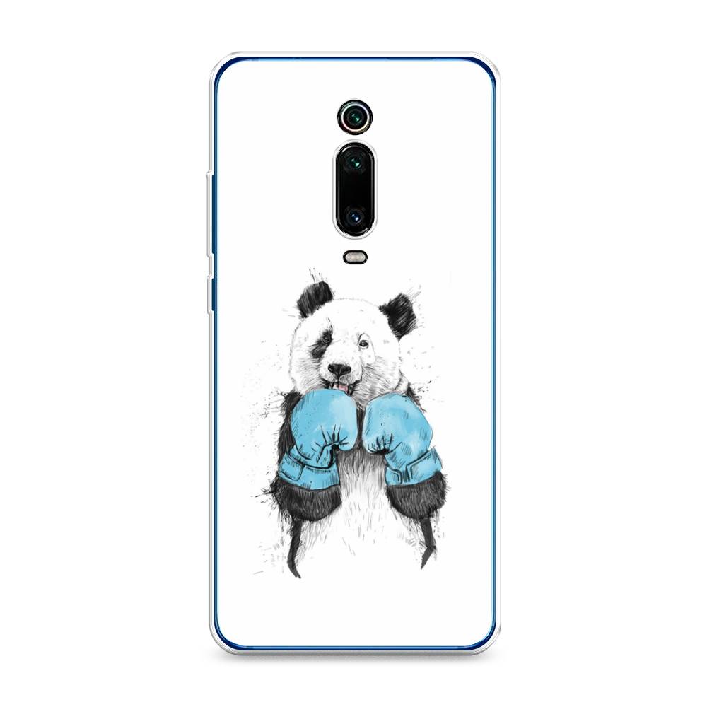 

Чехол на Xiaomi Redmi K20 "Панда боксер", Голубой;белый;серый, 35850-1