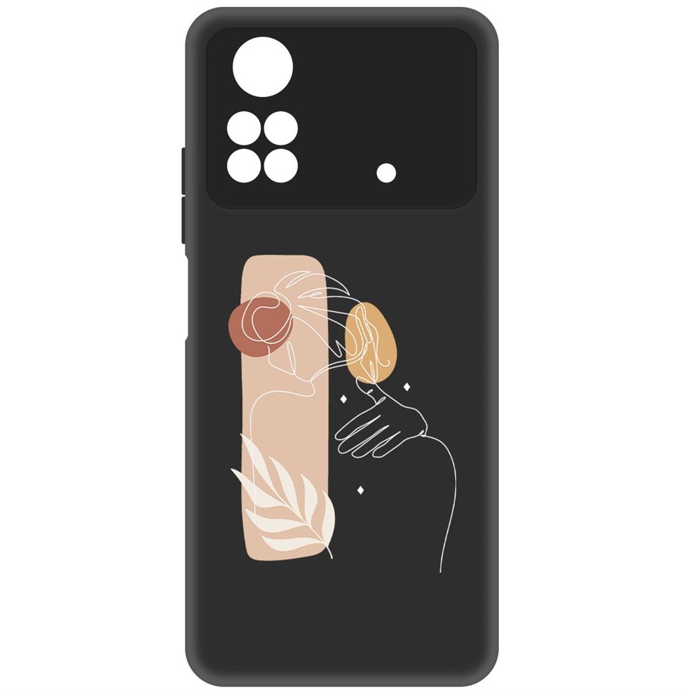 

Чехол-накладка Софт Нежность для Poco M4 Pro, Черный