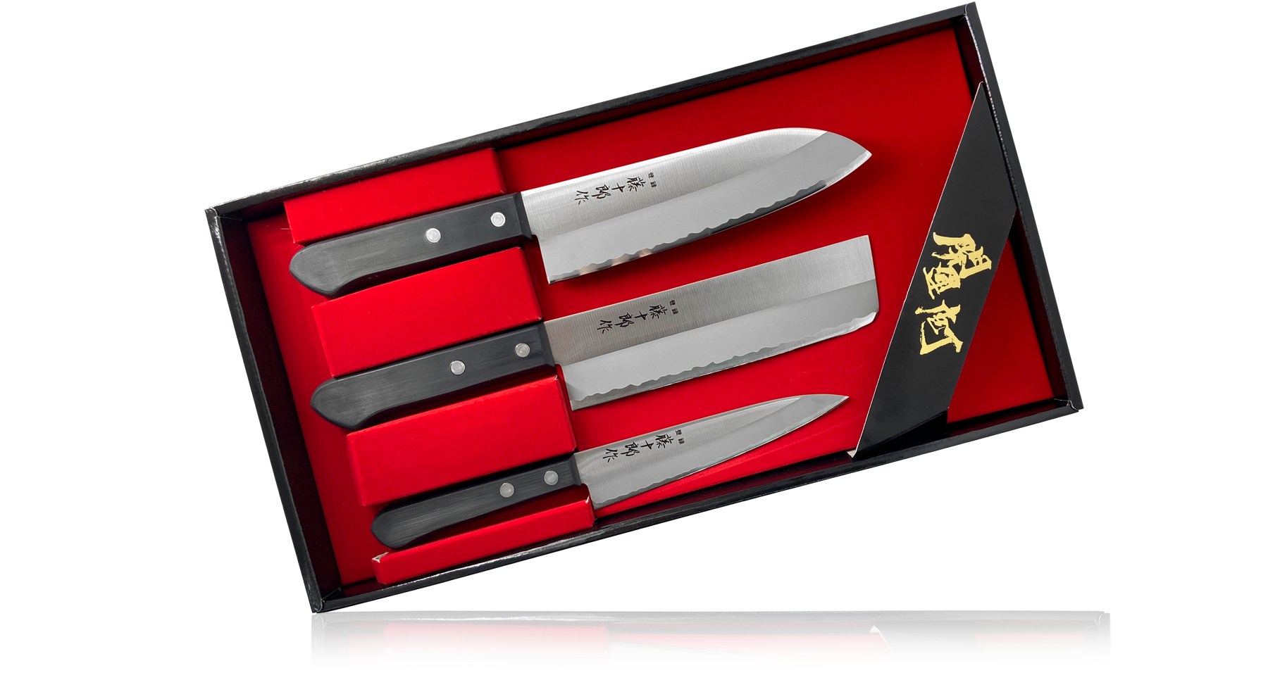 фото Набор кухонных ножей fuji cutlery 3 ножа, подарочная упаковка, японские кухонные ножи