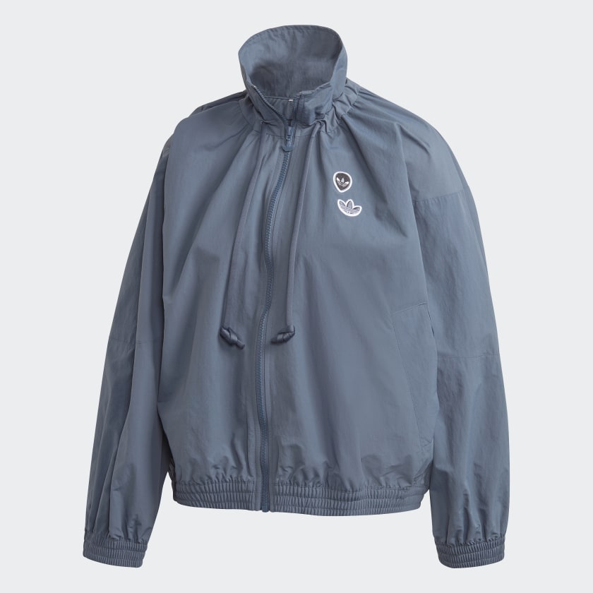 

Ветровка Adidas для женщин, на молнии, FU3775, Legblu, размер 34, Серый, FU3775