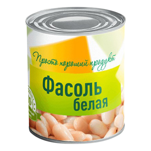 

Фасоль Просто хороший продукт белая консервированная в собственном соку 400 г