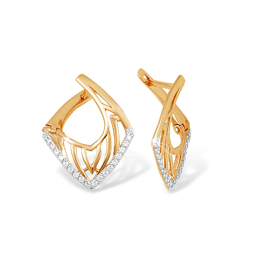 

Серьги из красного золота Golden Eagle С1324557, фианит, С1324557