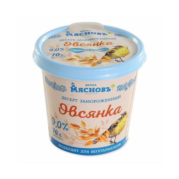 

Десерт замороженный МясновЪ ФЕРМА Овсянка 70 г