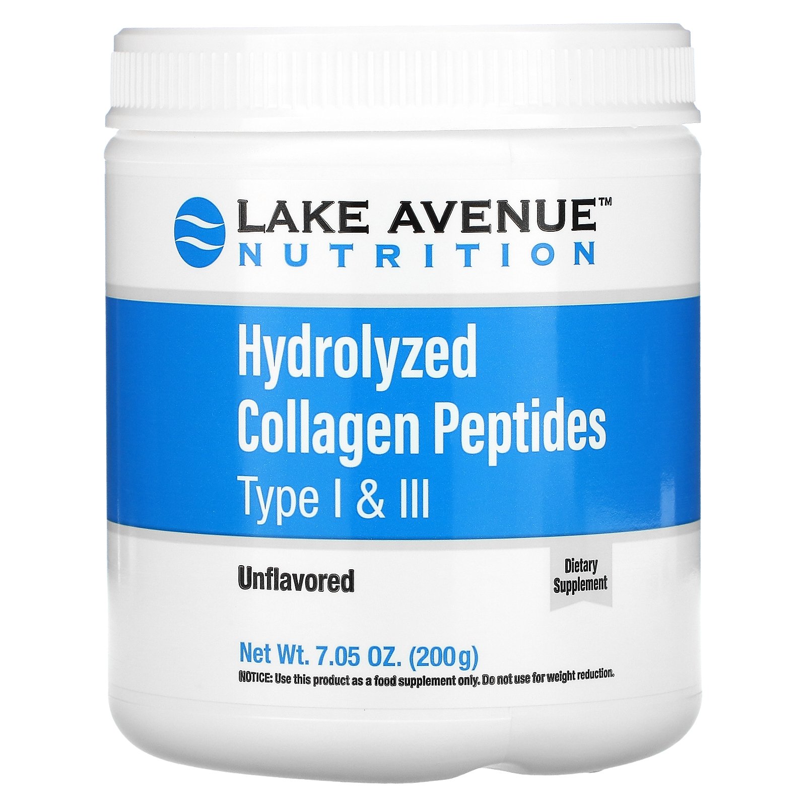 

Коллаген LAKE AVENUE NUTRITION Hydrolized Collagen Peptides 1&3 Types 200 г