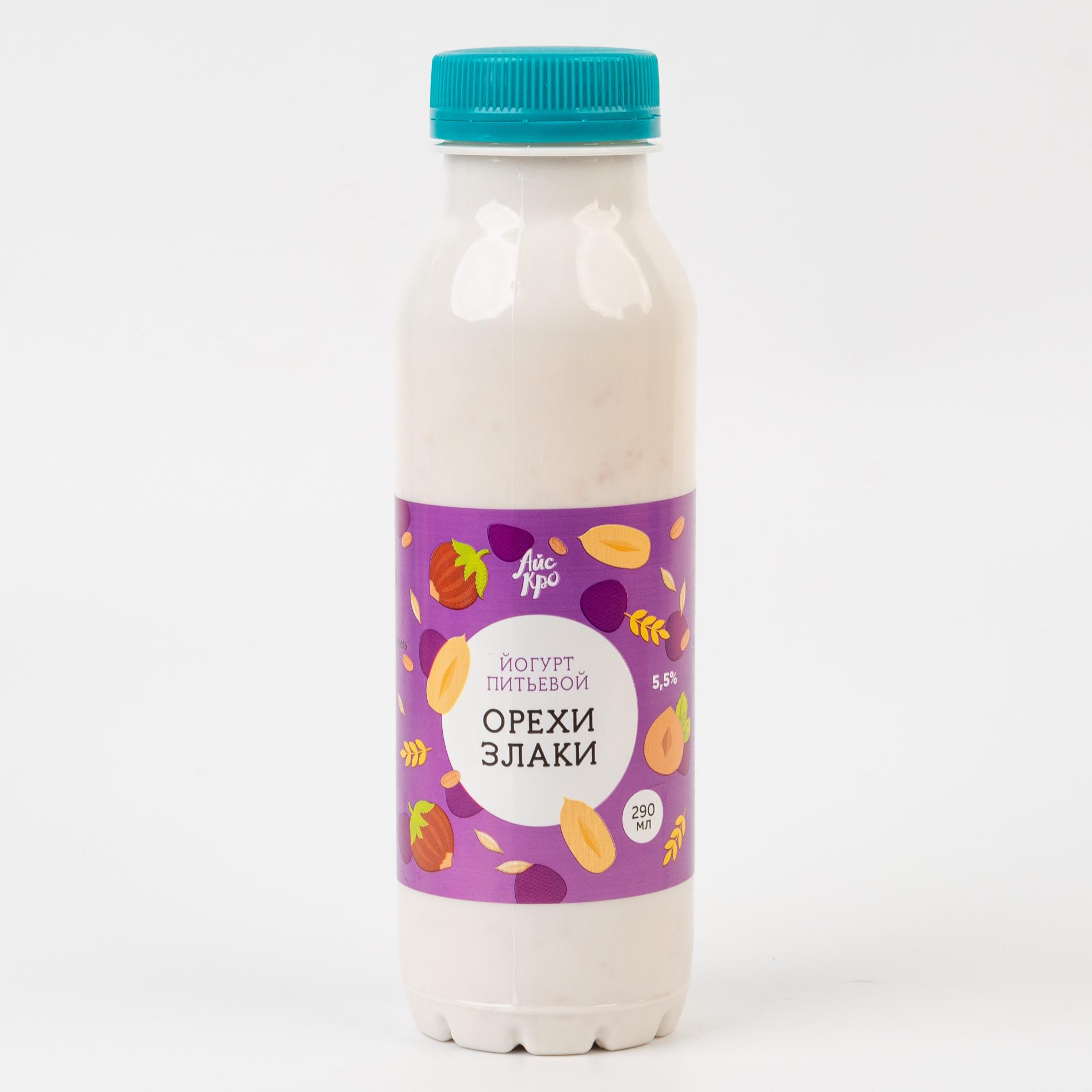 Йогурт питьевой Орехи и злаки 5,5% - 290 мл