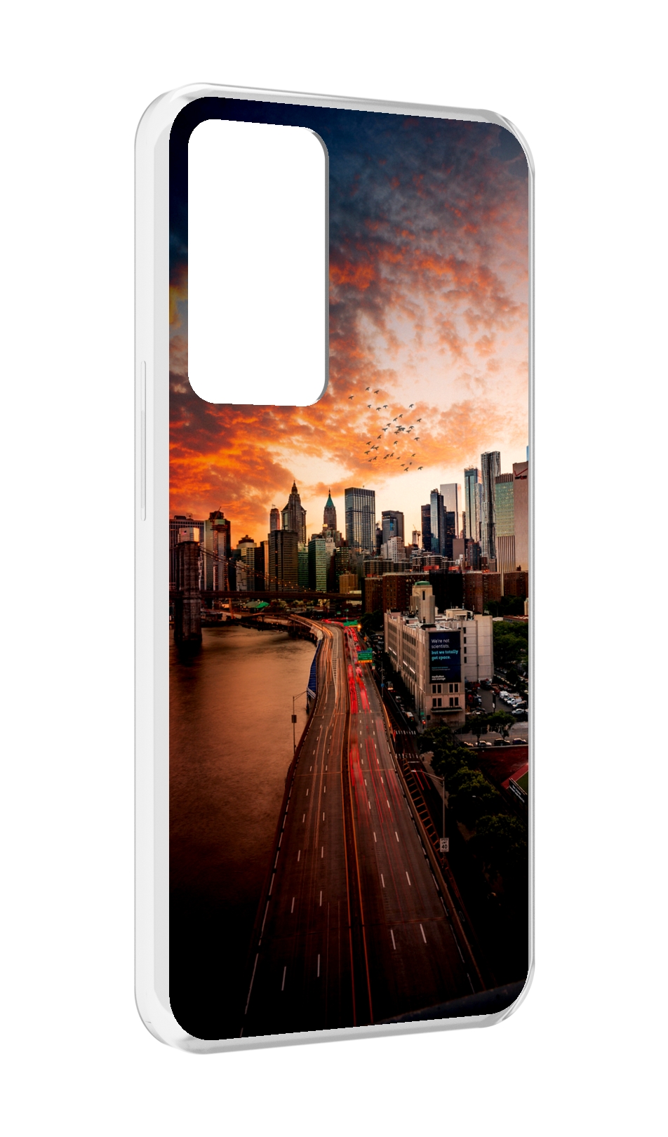 

Чехол MyPads американский город фото для OPPO Reno 8 Lite, Прозрачный, Tocco