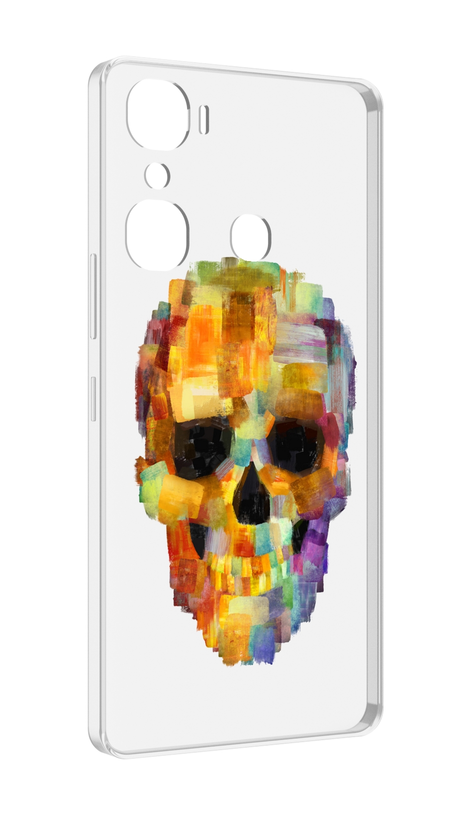 

Чехол MyPads нарисованный череп для Infinix Hot 12 Pro, Прозрачный, Tocco