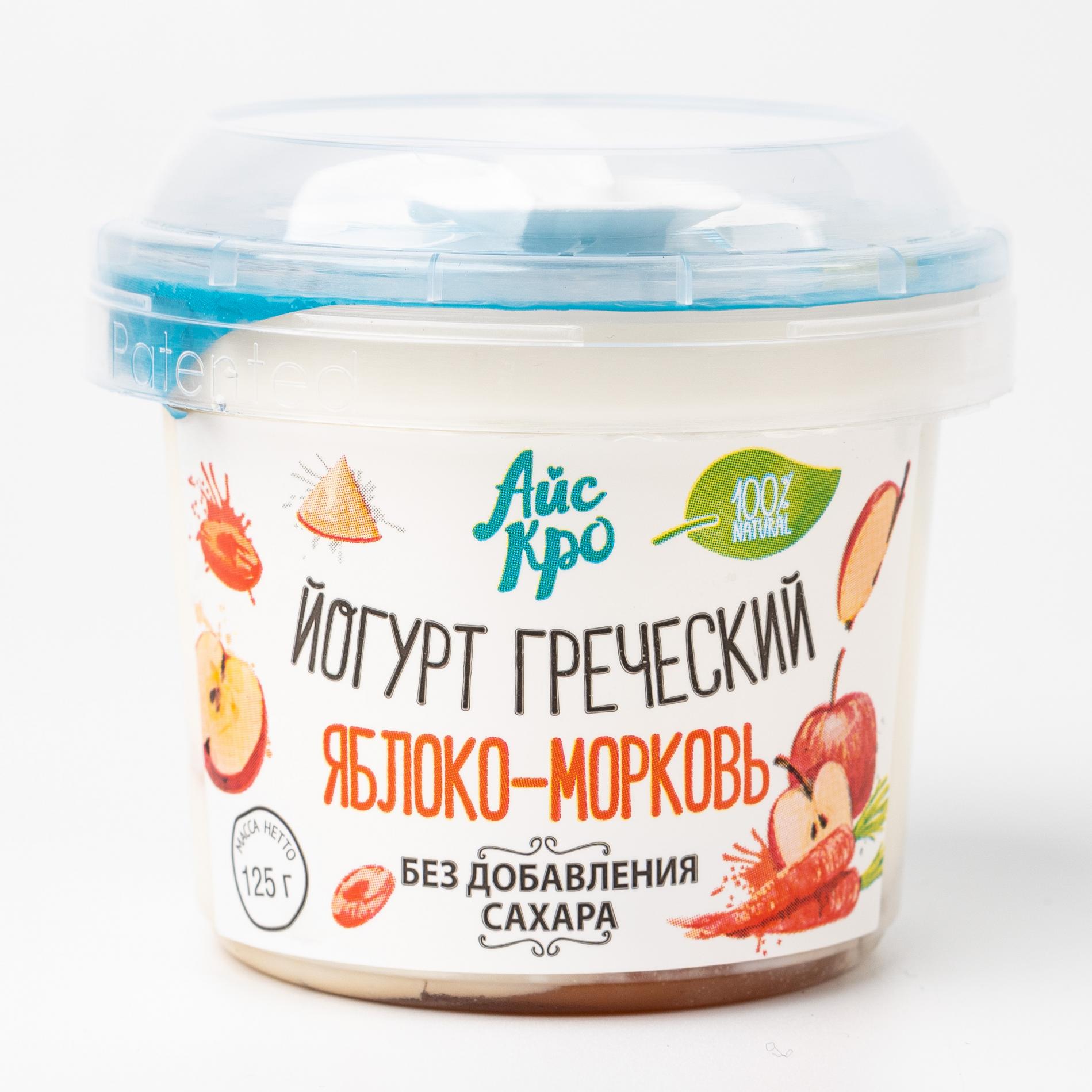 

Йогурт Греческий с начинкой Яблоко-морковь - 125 г