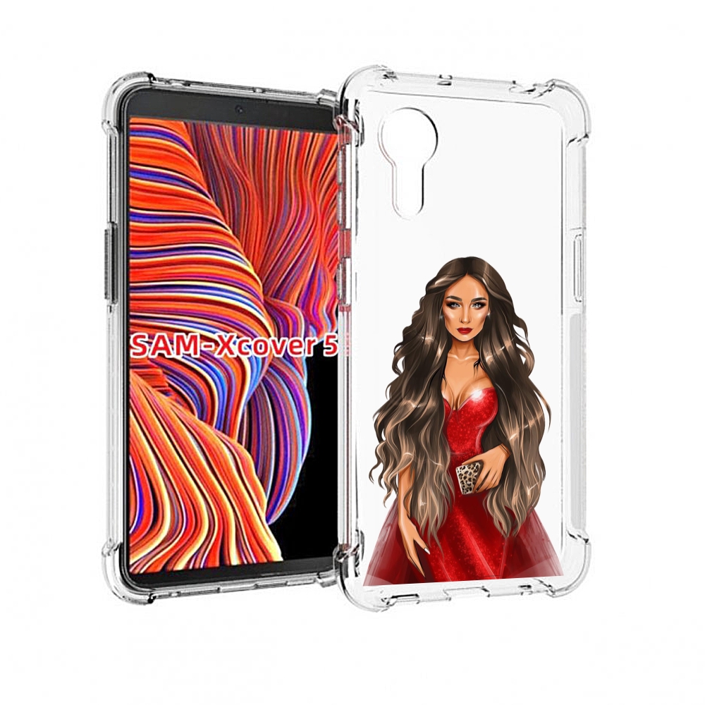

Чехол MyPads девушка-в-вечернем-платье женский для Samsung Galaxy Xcover 5, Прозрачный, Tocco