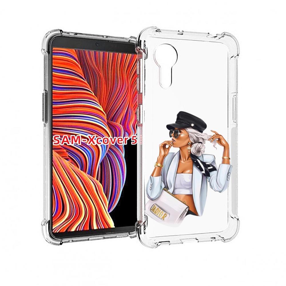 

Чехол MyPads девушка-в-белом-с-модной-сумочкой женский для Samsung Galaxy Xcover 5, Прозрачный, Tocco