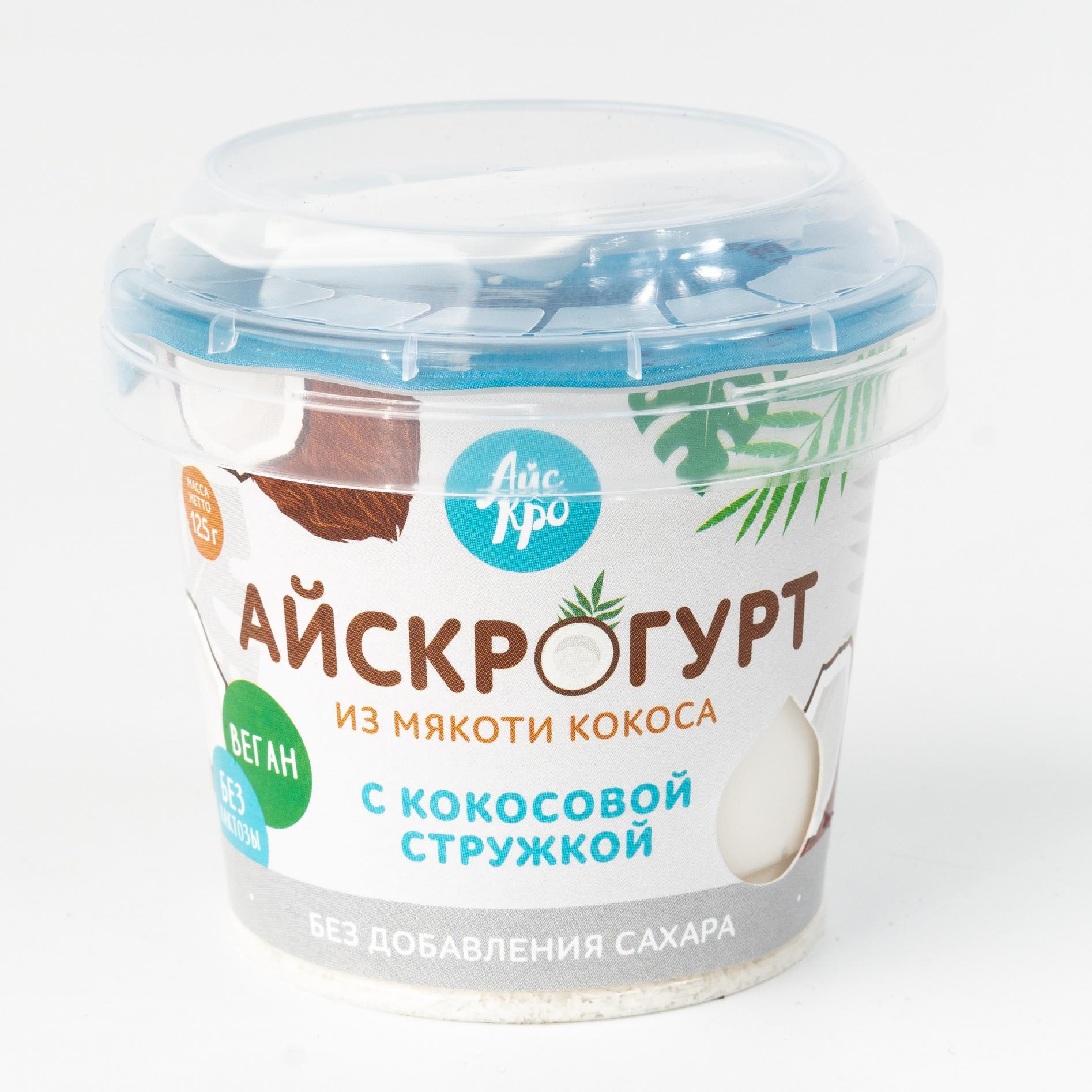 АйсКрогурт из мякоти кокоса с кокосовой стружкой - 125 г