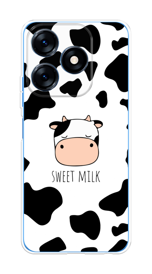 

Чехол на Tecno Spark 10/10C "Sweet milk", Розовый;белый;черный, 303550-1