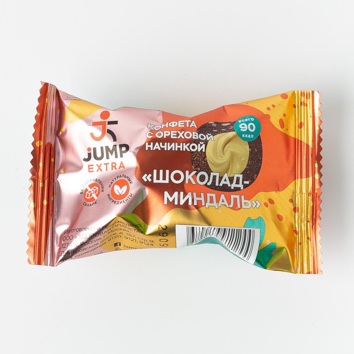 Конфета с ореховой начинкой Шоколад-миндаль, Jump Extra - 30 г