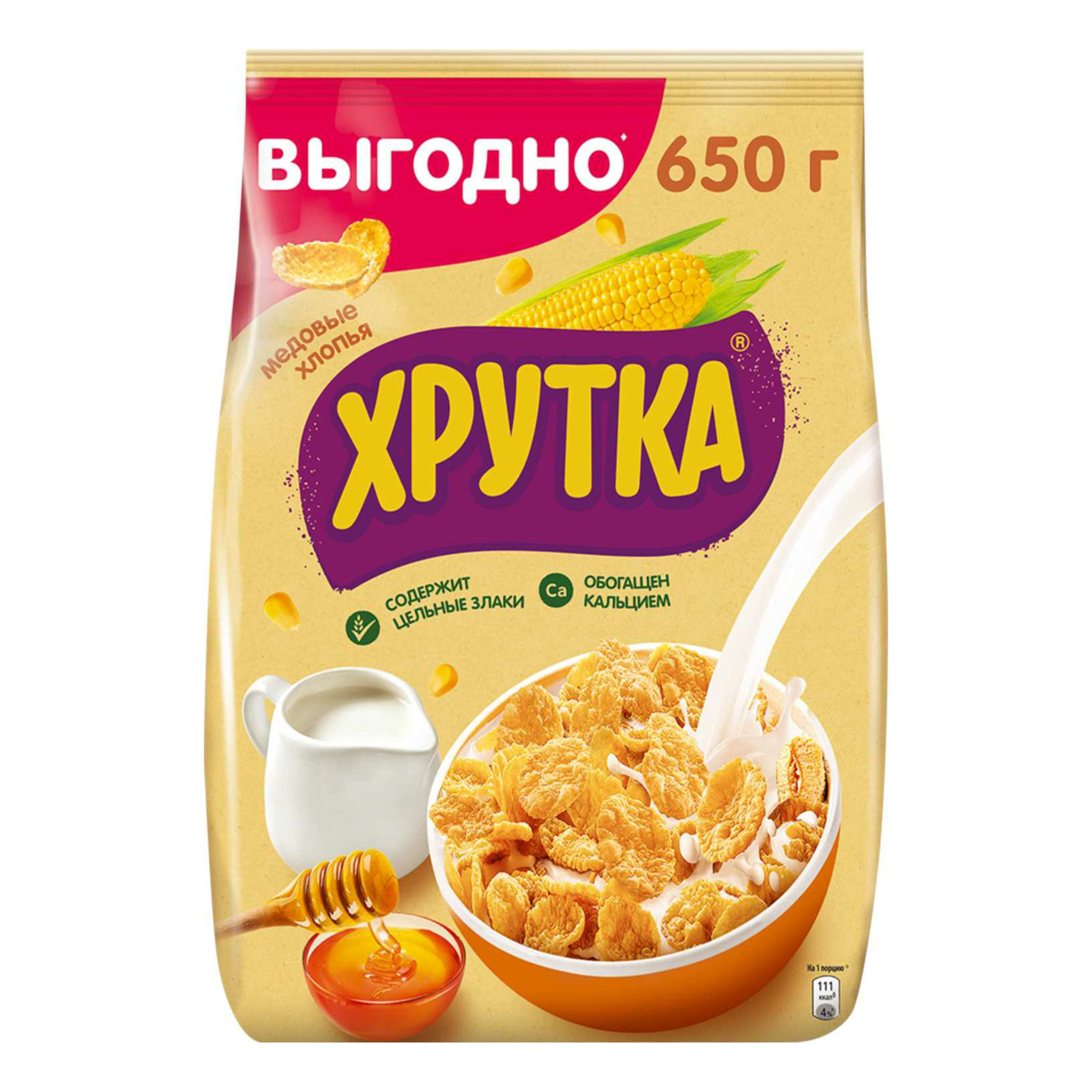 Хлопья Хрутка Медовые 650 г