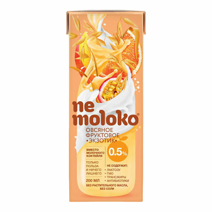 

Напиток овсяный Nemoloko Экзотик фруктовый 0,5% 200 мл