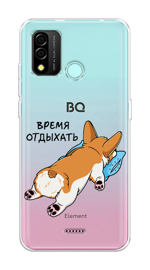

Чехол на BQ 6645L "Корги отдыхает", Черный;коричневый;голубой, 202650-1
