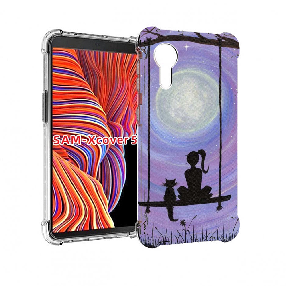 

Чехол MyPads девушка с котом на качеле женский для Samsung Galaxy Xcover 5, Прозрачный, Tocco