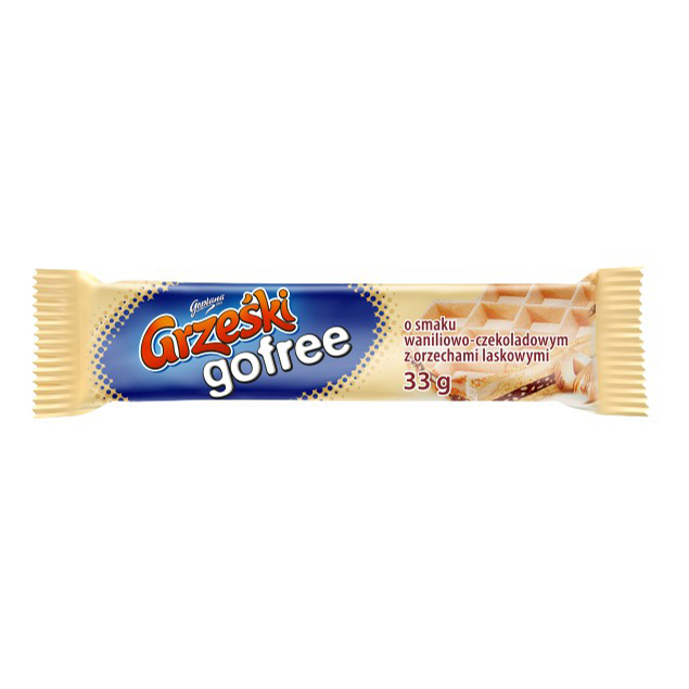 

Вафли Goplana Grzeski gofree ванильно-шоколадные с орехами 33 г