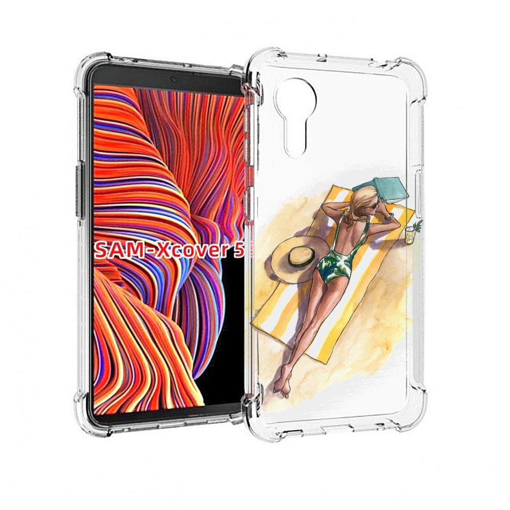 

Чехол MyPads девушка на пляже женский для Samsung Galaxy Xcover 5, Прозрачный, Tocco