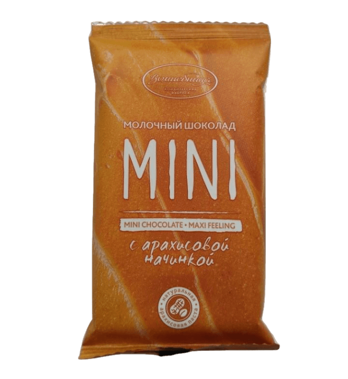 

Шоколад Волшебница Mini молочный с арахисовой начинкой 30 г