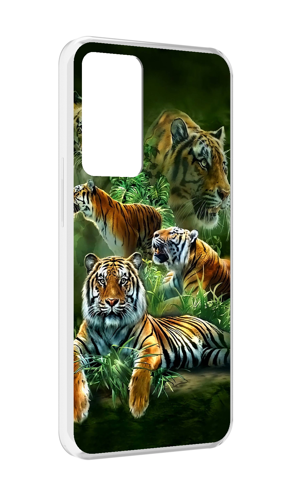 

Чехол MyPads Тигры для OPPO Reno 8 Lite, Прозрачный, Tocco