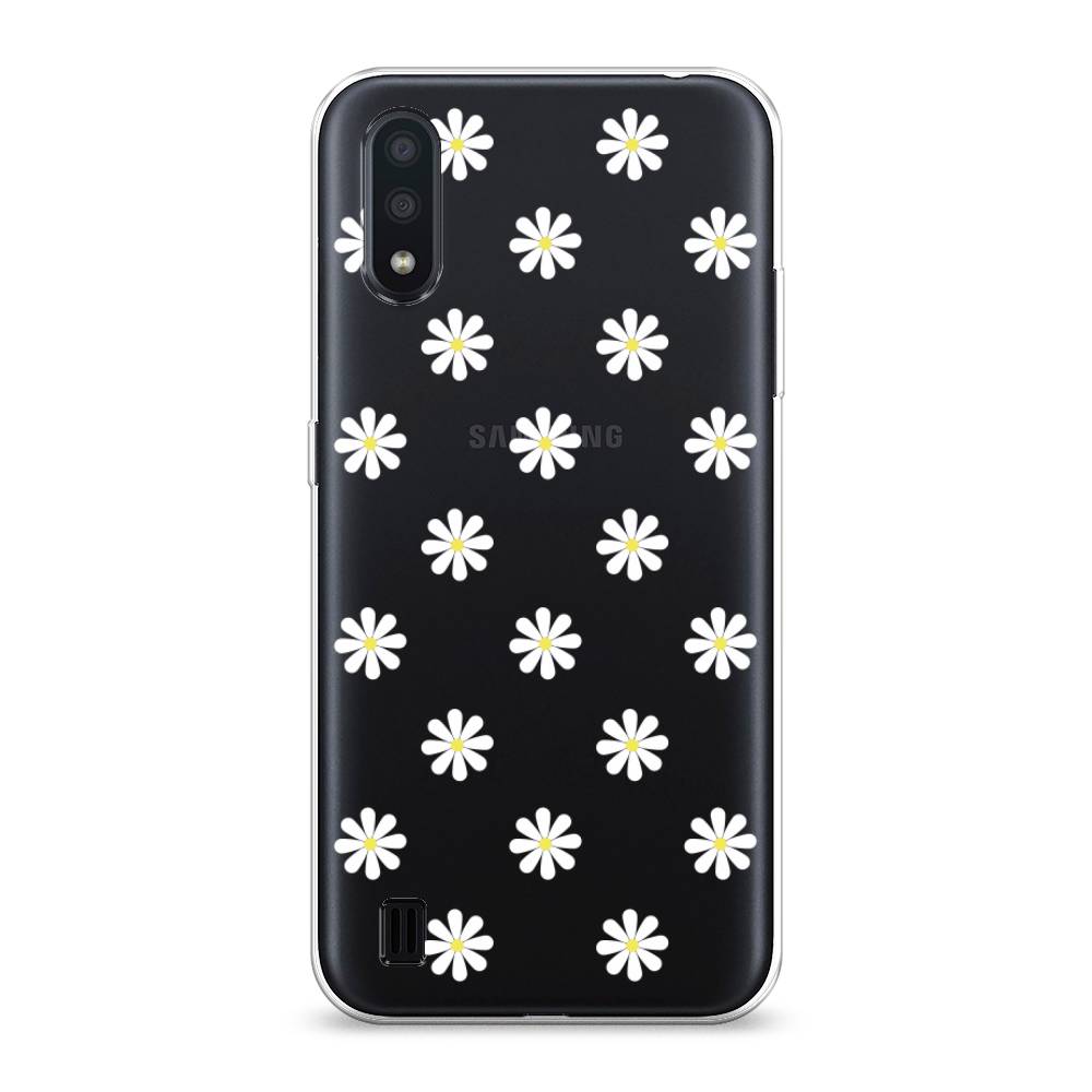

Силиконовый чехол "Маленькие ромашки" на Samsung Galaxy A01, 29550-8